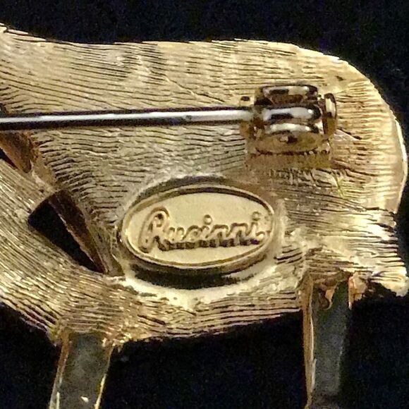 Brooch vintage rhinestone piano by Rucinni - Picture 3 of 3